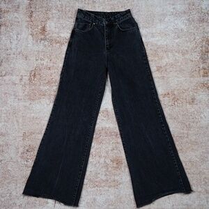 Ragged Priest Black Wide Leg Jeans Womens Size 24